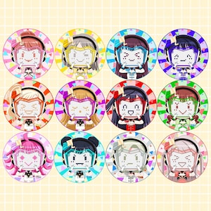 Botones holográficos Love Live de 2,25" (Nijigasaki Cyber)