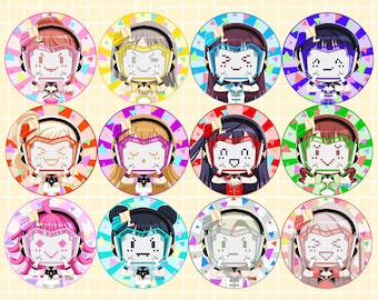 Holographic Love Live Buttons 2.25" (Nijigasaki Cyber)