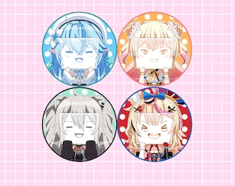 Holographic holoJP Buttons 2.25" (hololive Gen 5 Sign Face)