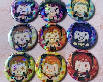 Holographic Love Live Buttons 2.25" (muse Cyber)