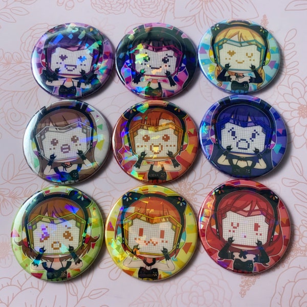 Holographic Love Live Buttons 2.25" (muse Cyber)