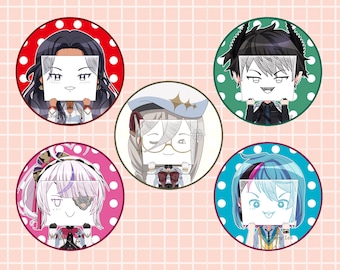 Holographic NIJISANJI EN Buttons 2.25" (ILUNA Sign Face)