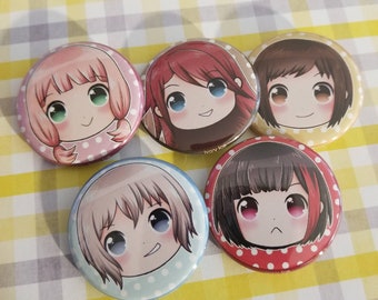 Bandori Buttons 1.5" (Afterglow)