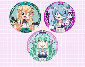 Holographic NIJISANJI EN Buttons 3" (LazuLight)