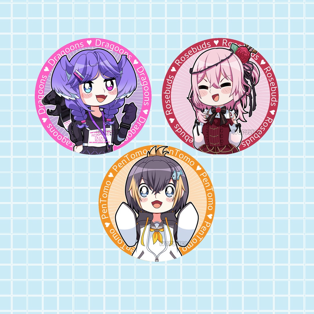 Holographic NIJISANJI EN Buttons 3
