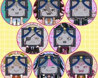 Danganronpa 2 Goodbye Despair Buttons 2.25" Group 1