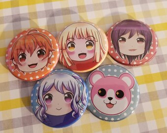 Bandori Buttons 1.5&quot; (Hello Happy World)