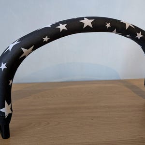 PLAIN JAINE ©2008-2024 Black with white STARS protective stroller bar cover Pushchair Bumper Bar Cover Baby Gift Protective Cover Accessory