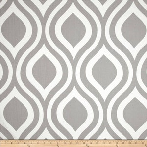 Grey Fabric by the BOLT Home Decor all Cotton Premier Prints Emily geometric curtains pillows runners drapes 30 yards!