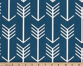 Navy Arrow Fabric by the YARD geometric upholstery home decor Premier Prints blue crafts curtains drapes pillows  SHIPsFAST