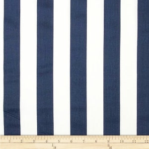 Blue Stripe Fabric by the YARD Canopy navy White Premier Prints home decor upholstery curtain pillow runner drapes SHIPsFAST