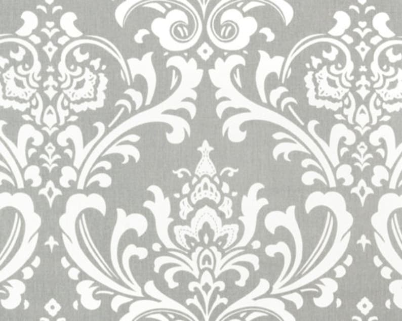Grey Damask Fabric by the BOLT All Cotton Home Decor Etsy