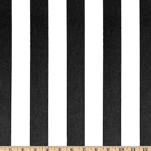 Black Stripe Fabric by the YARD white Canopy Premier Prints home decor curtains pillow drapes wedding table runners upholstery SHIPsFAST