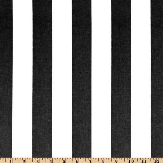 Black Stripe Fabric by the YARD white Canopy Premier Prints home decor curtains pillow drapes wedding table runners upholstery SHIPsFAST