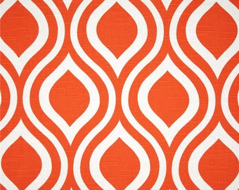 Orange Fabric Tangerine YARD Premier Prints Emily Tangelo slub cotton home decor Upholstery curtains pillows SHIPsFAST