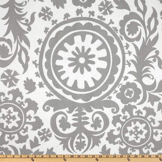 Premier Prints Traditions Black White Damask Home Decorating Fabric 