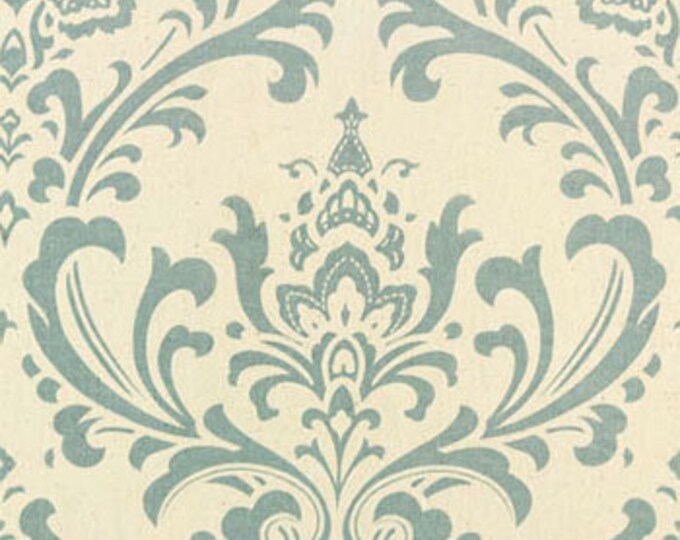 Blue Damask Fabric by the Yard All Cotton Premier Prints Etsy