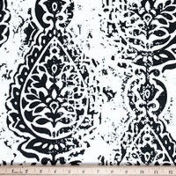 Black Damask Fabric by the YARD All Cotton Premier Prints Etsy