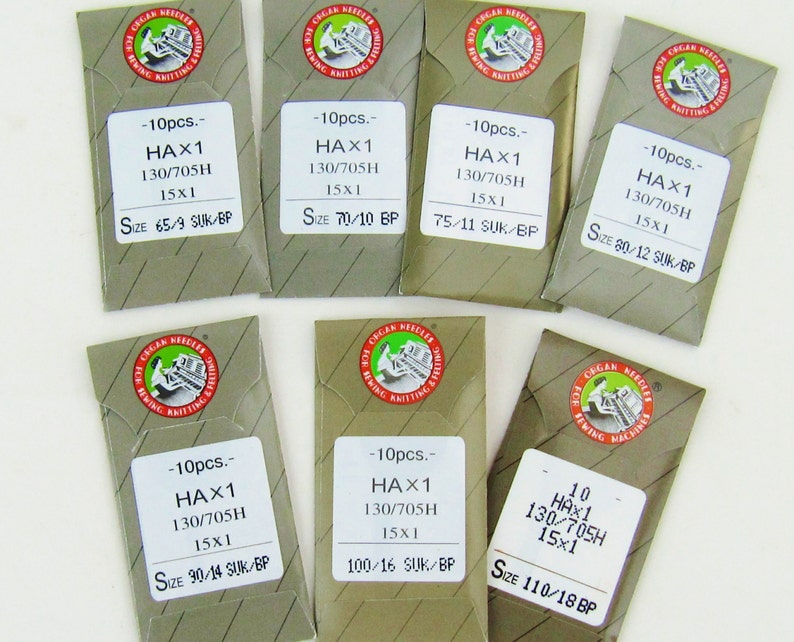 Sew Machine Needles Universal by the 10 pack new ORGAN brand home sewing Regular Point or Ball Point size 9 10 11 12 14 16 18
