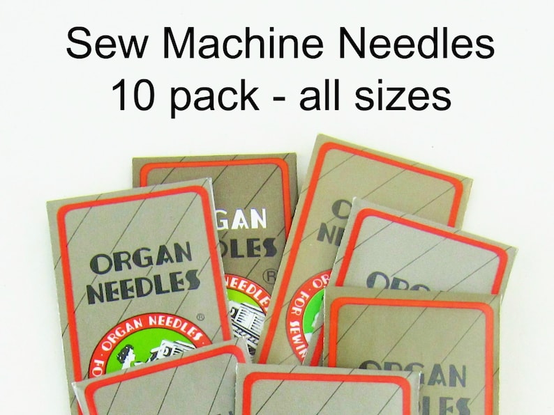 Sew Machine Needles Universal by the 10 pack new ORGAN brand home sewing Regular Point or Ball Point size 9 10 11 12 14 16 18
