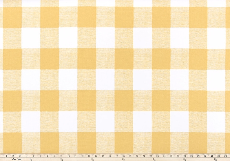 Yellow Buffalo Plaid Check Fabric by the SAMPLE YARD or BOLT Etsy
