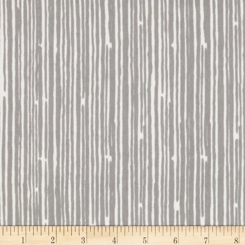 Grey Stripe Fabric by the Yard All COTTON Scribble Lines Home Etsy