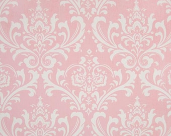 Pink Damask Fabric by the YARD Home Decor Upholstery Curtain Pillow Runner Slipcover Drapes Premier Prints Ozborne Bella Pink SHIPsFAST