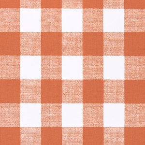 Orange Buffalo Plaid Check Fabric by the SAMPLE, YARD or BOLT all Cotton Home Decor Anderson Monarch Premier Prints on white SHIPsFAST image 2