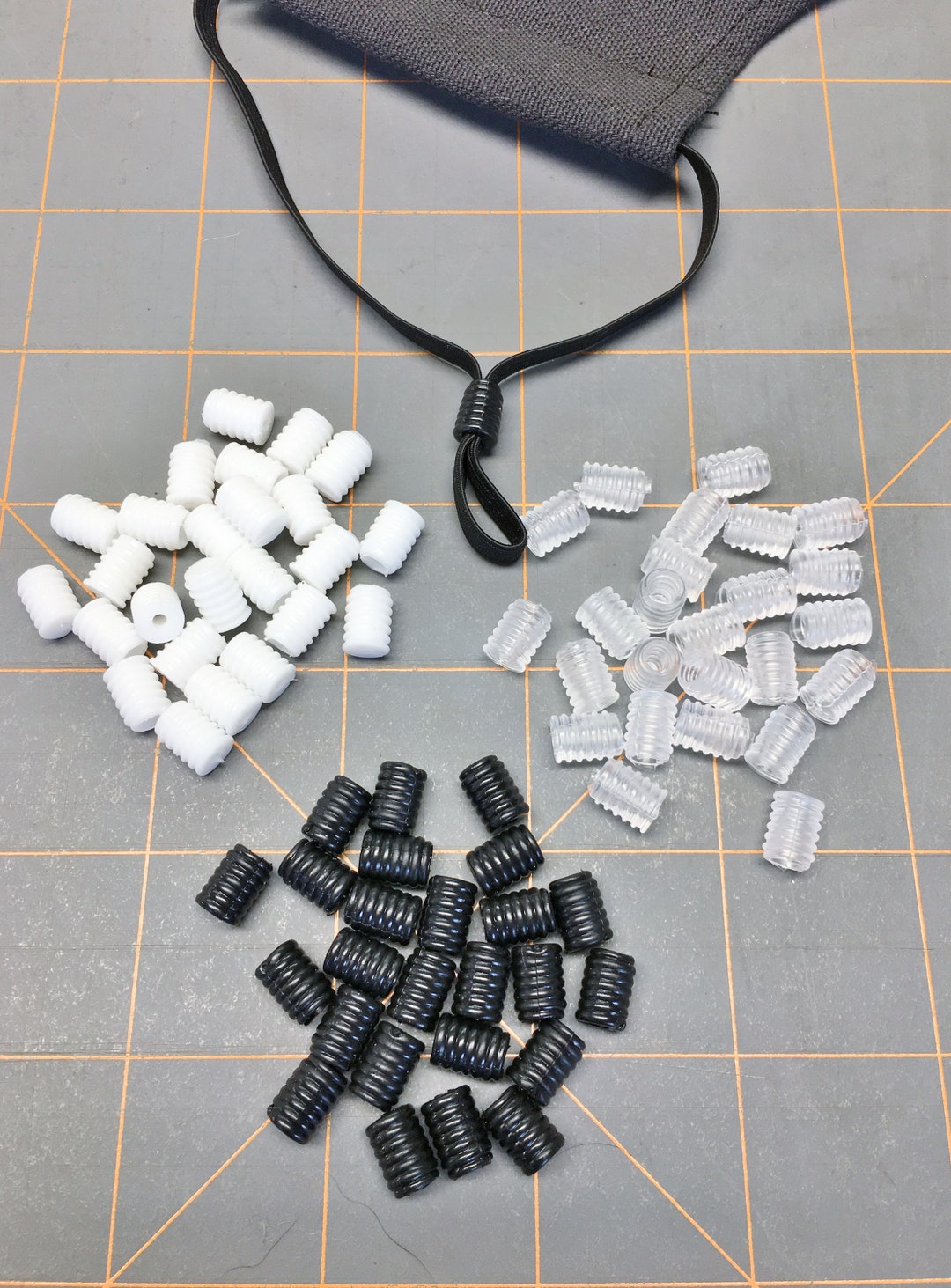 Silicone Elastic Cord Lock 24 Piece Toggle Fastener Drawstring Adjuster