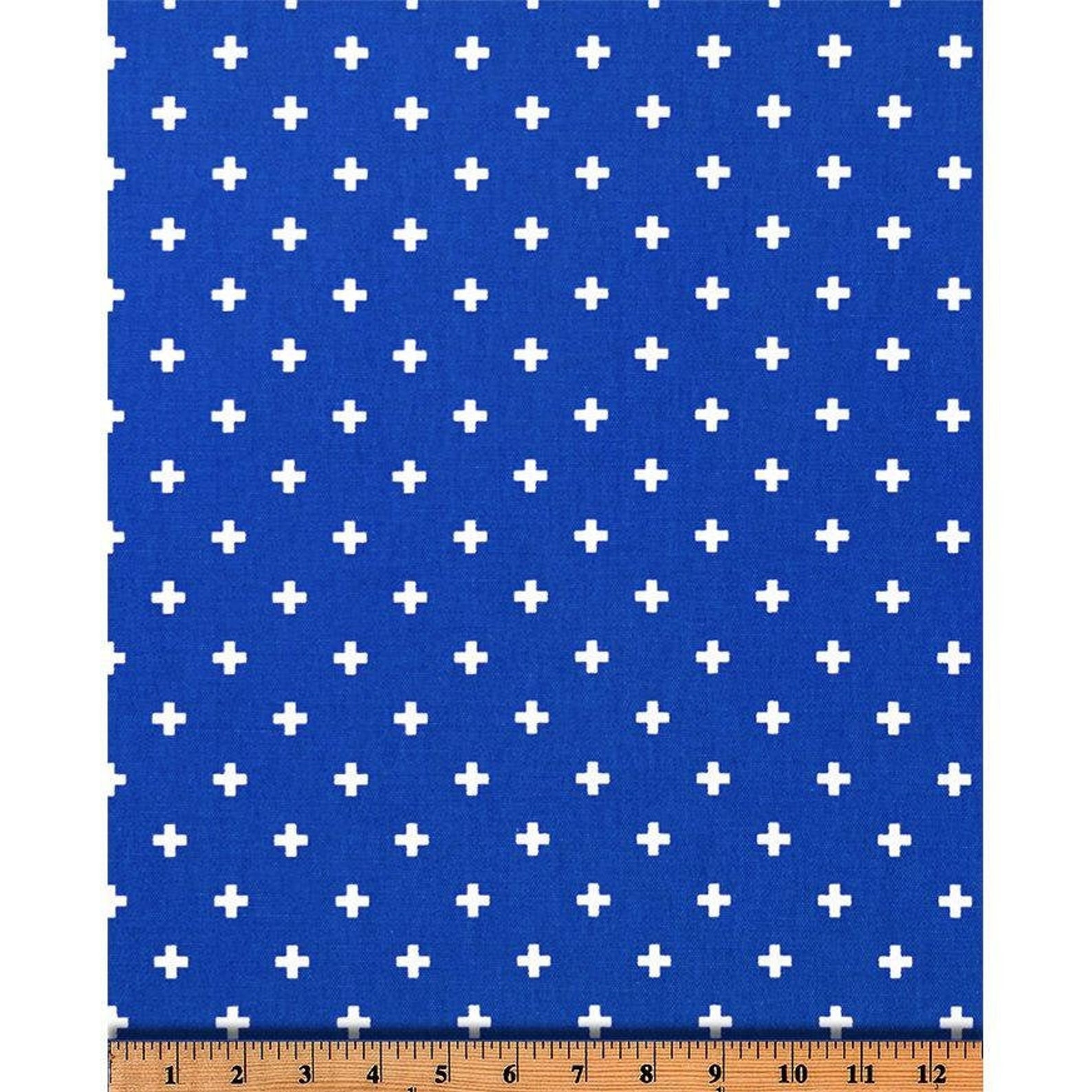 Blue Cross Fabric by the YARD All Cotton Mini Swiss Cross Etsy UK