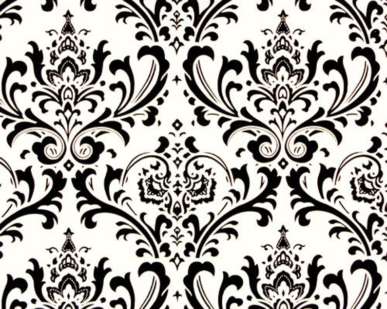 Black Damask Fabric by the YARD Premier Prints Cotton Home Etsy