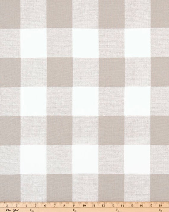Premier Prints Anderson Check, Yard, Ecru
