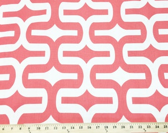 Coral Geometric Fabric by the YARD all Cotton Embrace Home Decor Premier Prints SHIPsFAST