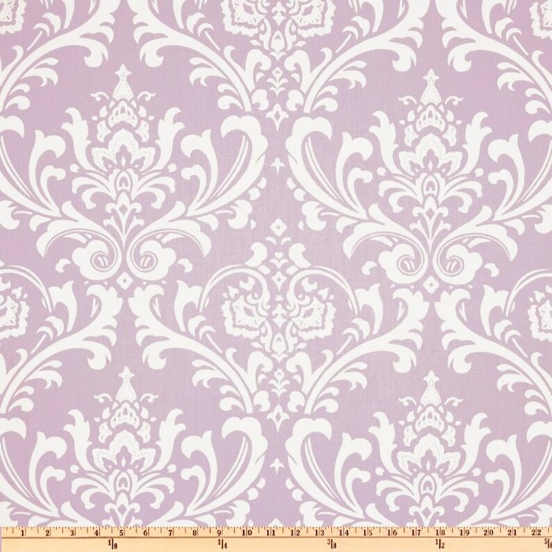 Lavender Damask Fabric by the Yard Premier Prints Ozborne Etsy