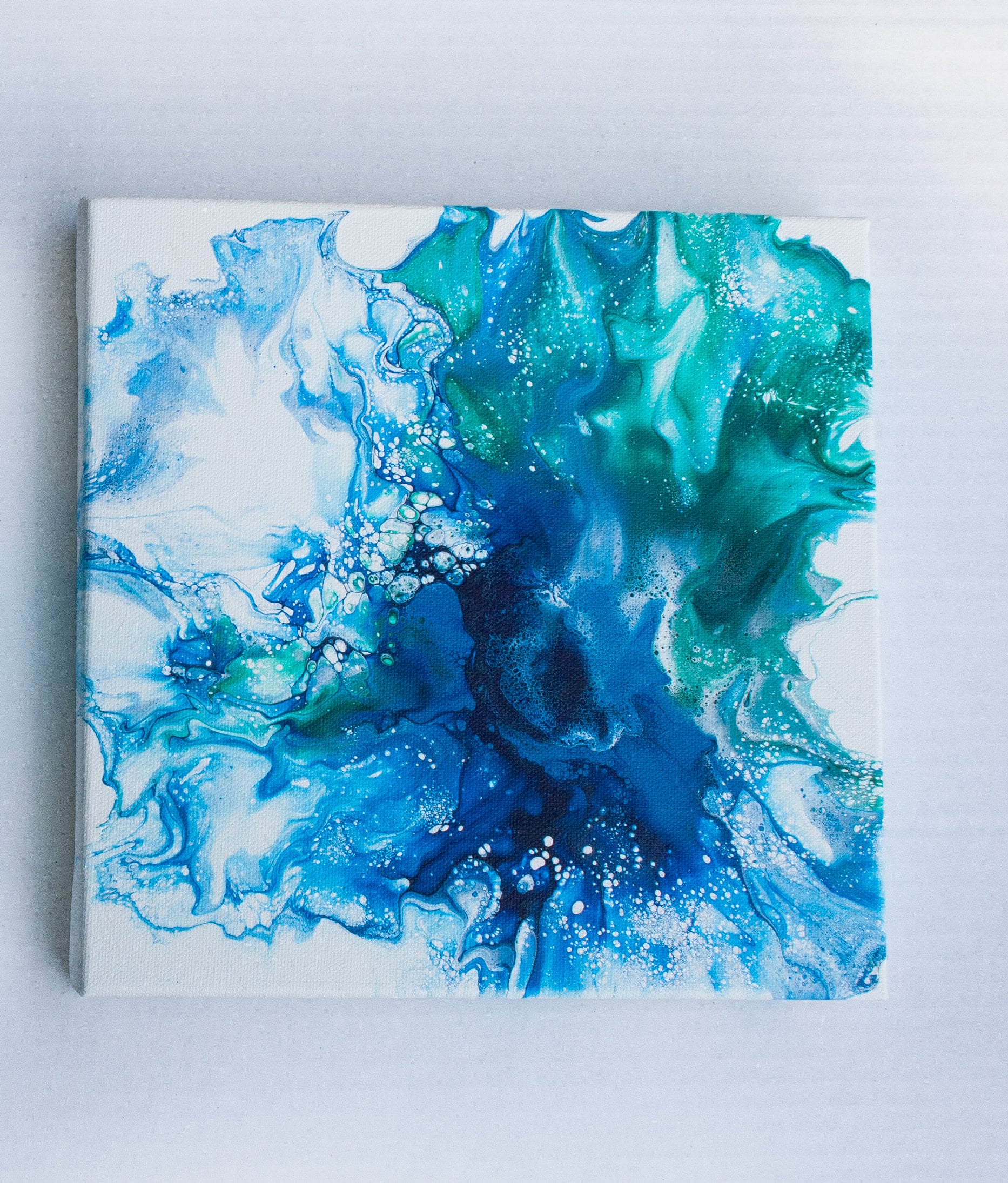 Art & Collectibles 6x6 Resin Coated Acrylic Dutch Pour Painting