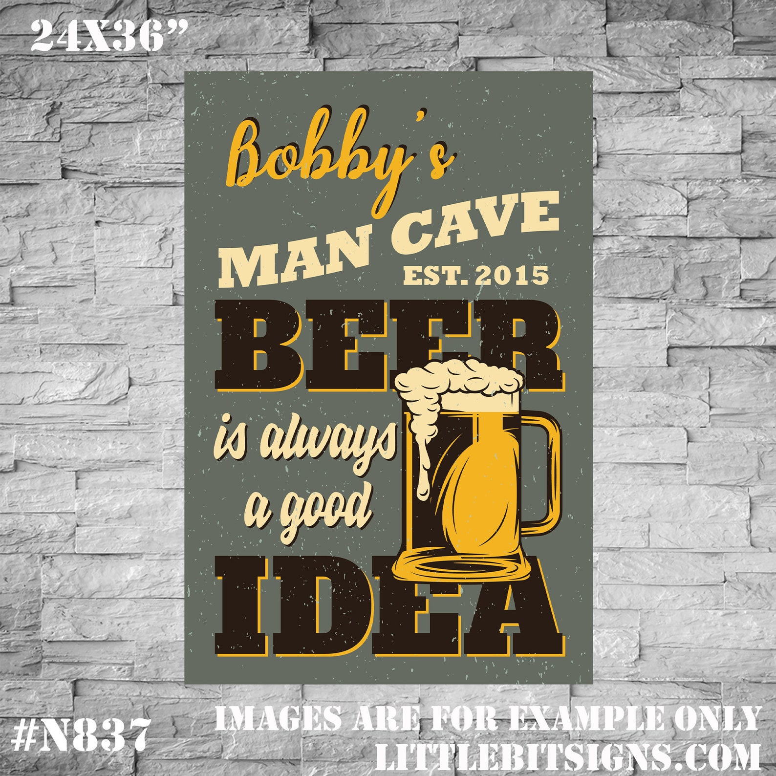 Personalized Man Cave Poster Beer Is Always A Good Idea Etsy.de
