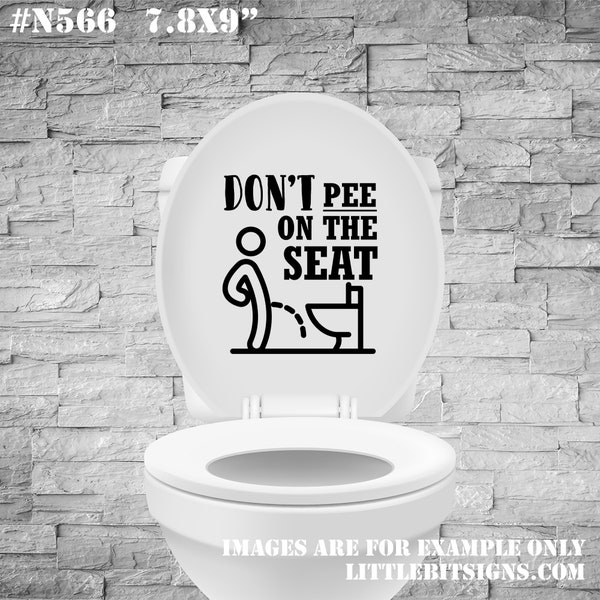 No Pee on Seat Sign Etsy