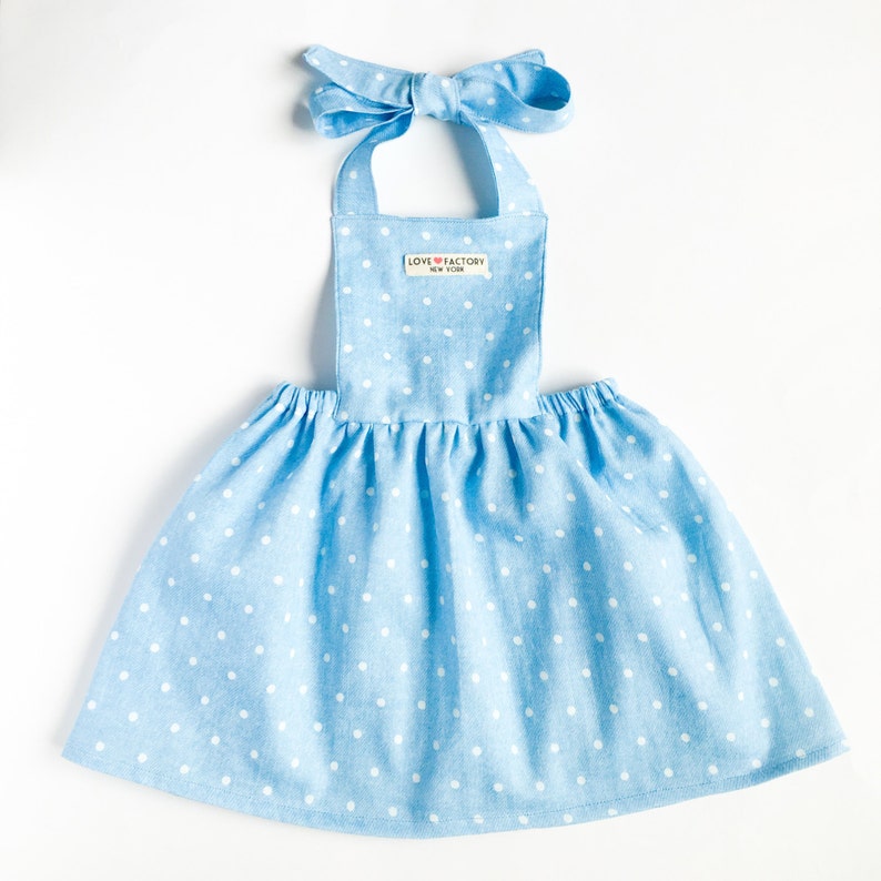 light blue pinafore