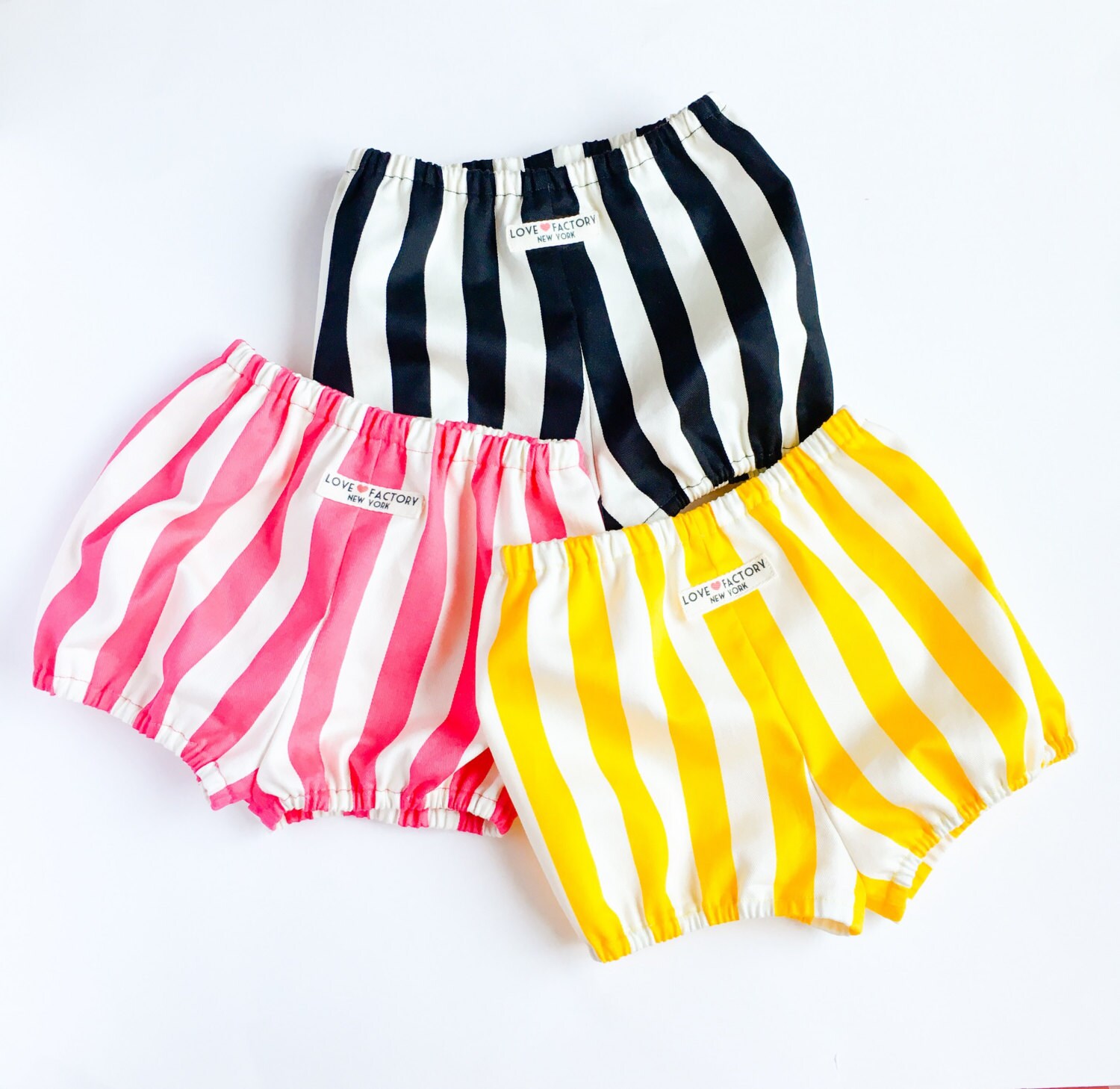 Baby bloomers candy striped black white pink yellowtoddler Etsy