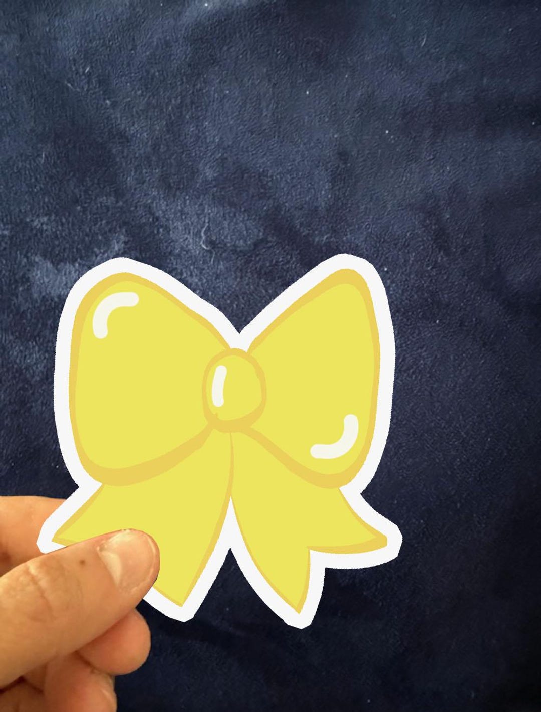 Bow Ribbon Sticker Design Vinyl Sticker | Yellow Bow Sticker | Ribbon Sticker | Water Bottle ...