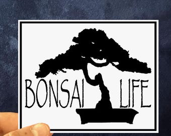 Vinyl Sticker | Bonsai Life Sticker | Tree Sticker | Water Bottle Stickers | Waterproof Vinyl Decal