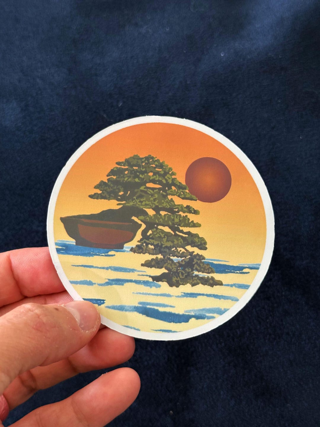 Vinyl Sticker | Bonsai Sunset Sticker | Tree Sticker | Water Bottle ...