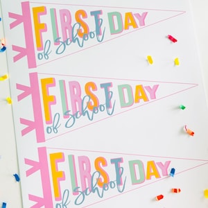 First Day of School Pennant Flag | First Day of school photo prop | First day of school gift