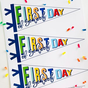 First Day of School Pennant Flag | First Day of school photo prop | First day of school gift
