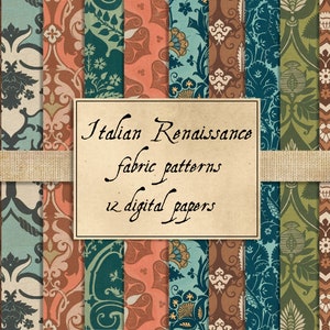 Antique Fabric Patterns: Italian Renaissance Textile Designs (Digital Download)