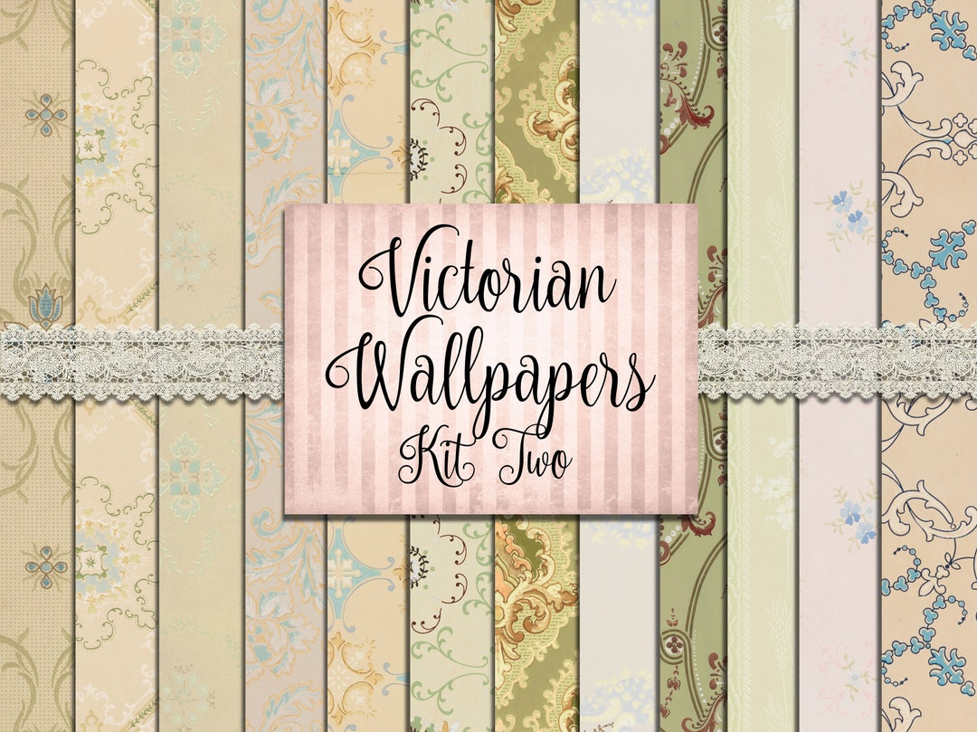Printable Victorian Wallpaper Patterns, DIGITAL DOWNLOAD, Very Old ...
