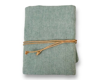 Knitting needle bag canvas mint mottled