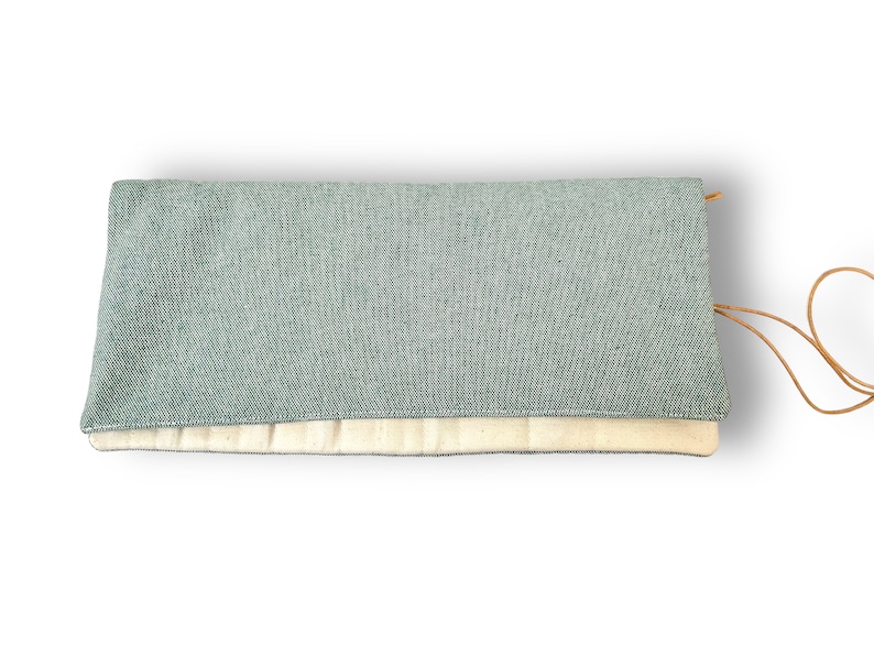 Knitting needle bag canvas mint mottled image 2