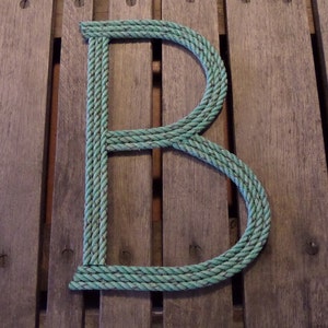 12 INCH Rope Letters Numbers Nautical Nursery Natural or Green Rope Monogram Initials Kids Name