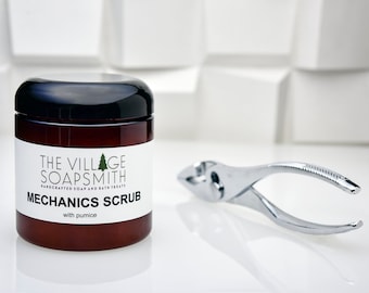 Mechanics Scrub with pumice and aloe vera, hand scrub, grease remover,  gift for him, gardeners soap, pumice scrub, mechanics soap
